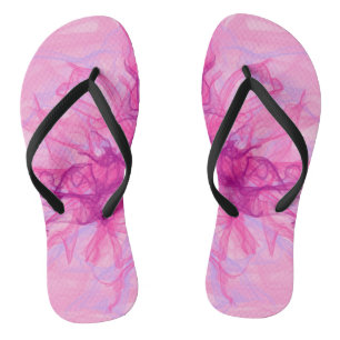 PINK SMOKE - Modern and abstract Fractal Art - Thongs