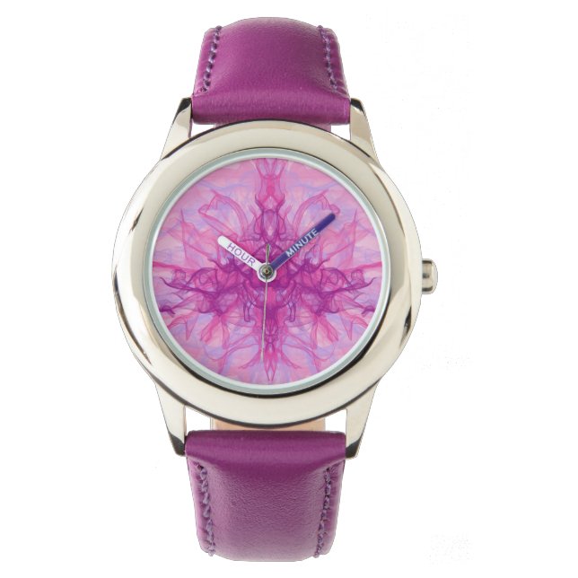 PINK SMOKE - Modern and abstract Fractal Art - Watch (Front)