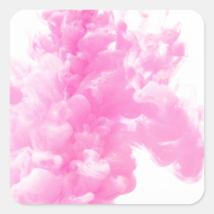 pink smoke square sticker