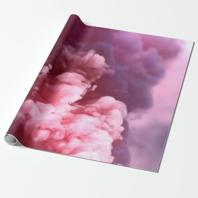 Pink smoke wrapping paper (Unrolled)