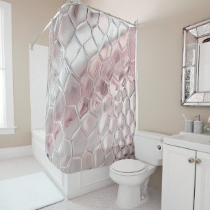 Pink & Smooth Animal Print Shower Curtain