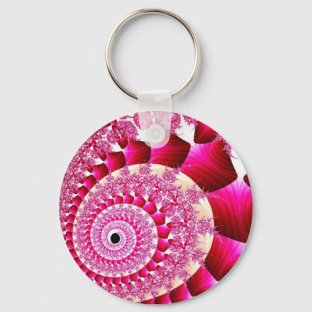 pink snail key ring (Front)