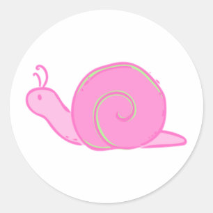 Pink Snail Stickers   Envelope Seals