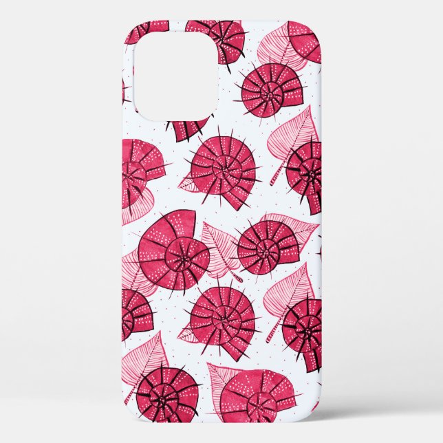 Pink Snails Pattern Girly Zoology Case-Mate iPhone Case (Back)