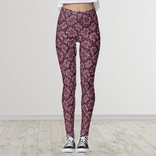 Pink Snake Print Leggings