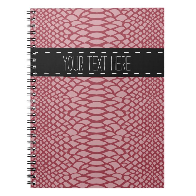 Pink Snake Print Notebook (Front)