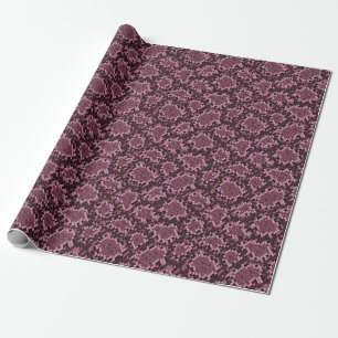 Pink Snake Print Wrapping Paper