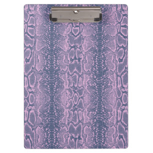 Pink Snake Skin Animal Print Clipboard