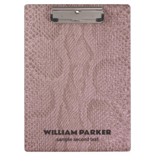 Pink Snakeskin Pattern Clipboard