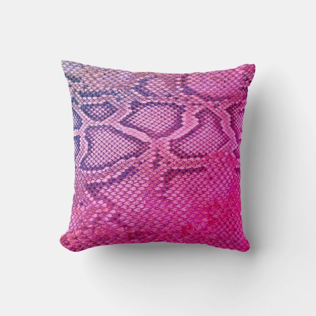 Pink Snakeskin pattern pillow (Front)