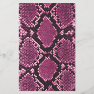 Pink Snakeskin Pattern Stationery