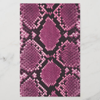 Pink Snakeskin Pattern Stationery