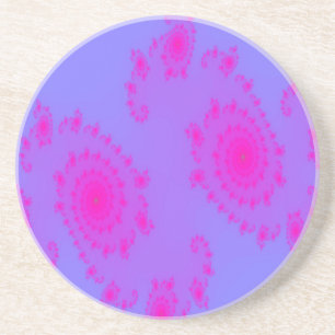 Pink Sneeze Fractal Coasters