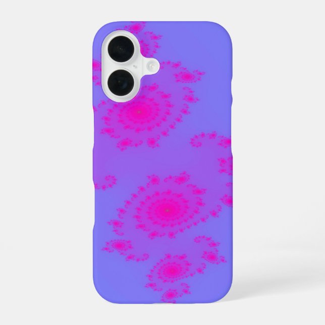 Pink Sneeze Fractal iPhone 16 Case (Back)