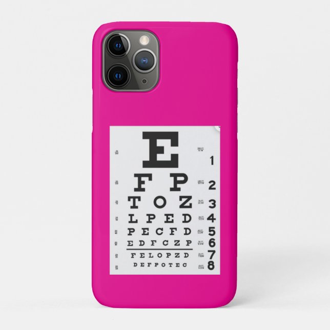Pink Snellings Chart Eye Chart iPhone / iPad case (Back)
