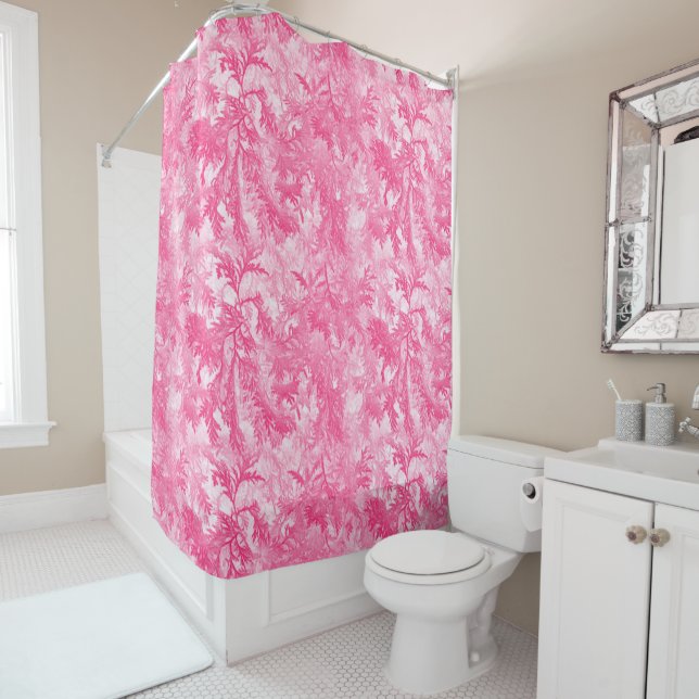 Pink Snow Shower Curtain (In Situ)