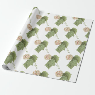 Pink snowball Flower Pattern Wrapping Paper