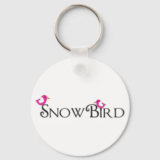 Pink Snowbird Key Ring