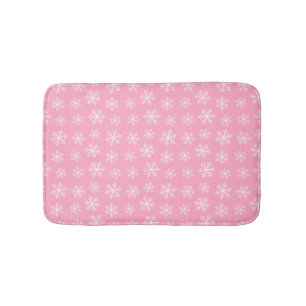Pink Snowflake Bath Mat