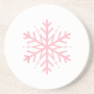 Pink Snowflake Coaster