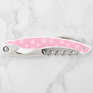 Pink Snowflake Corkscrew