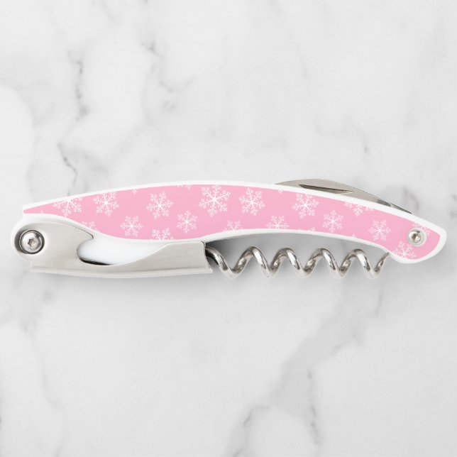 Pink Snowflake Corkscrew (Front)