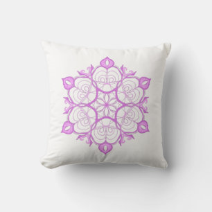 Pink snowflake cushion