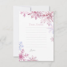 Pink Snowflake Time Capsule Card