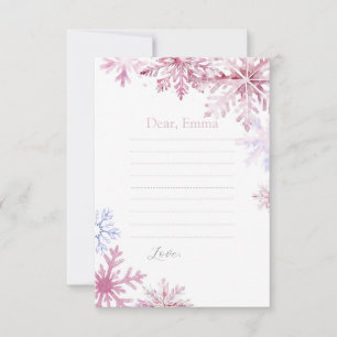 Pink Snowflake Time Capsule Card
