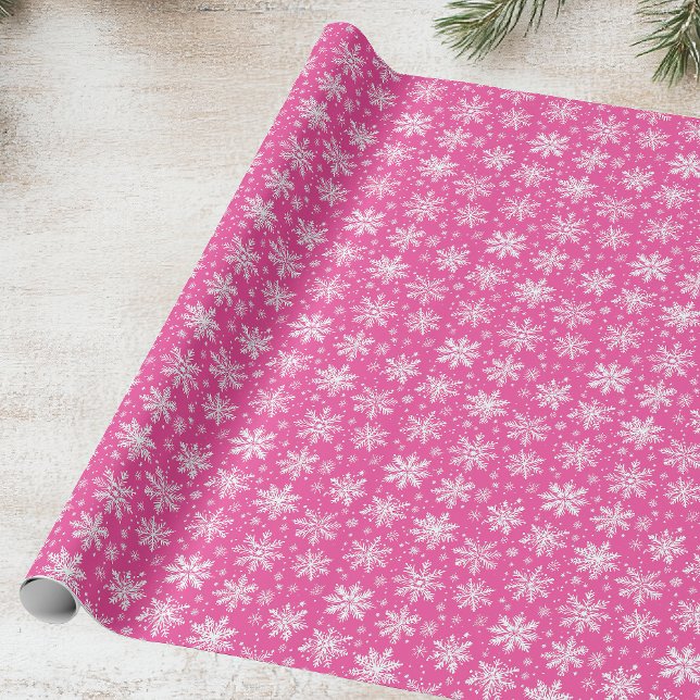 Pink Snowflake Wrapping Paper (Creator Uploaded)