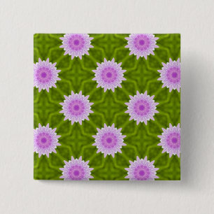 Pink Snowflakes 15 Cm Square Badge