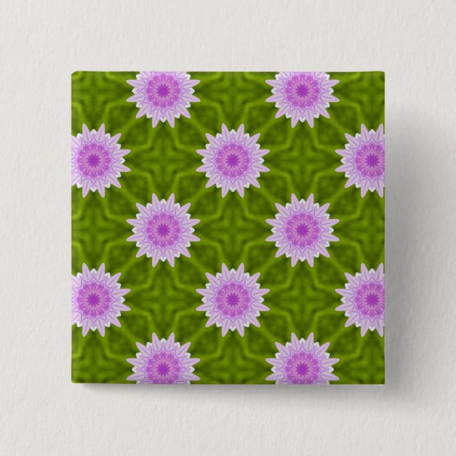 Pink Snowflakes 15 Cm Square Badge (Front)