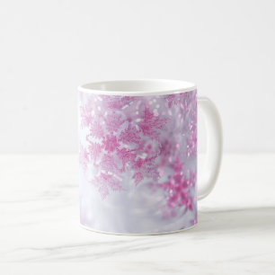 Pink Snowflakes Christmas Coffee Mug