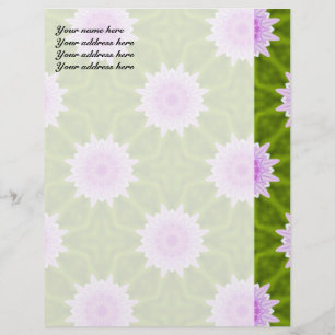 Pink Snowflakes Personalised Letterhead