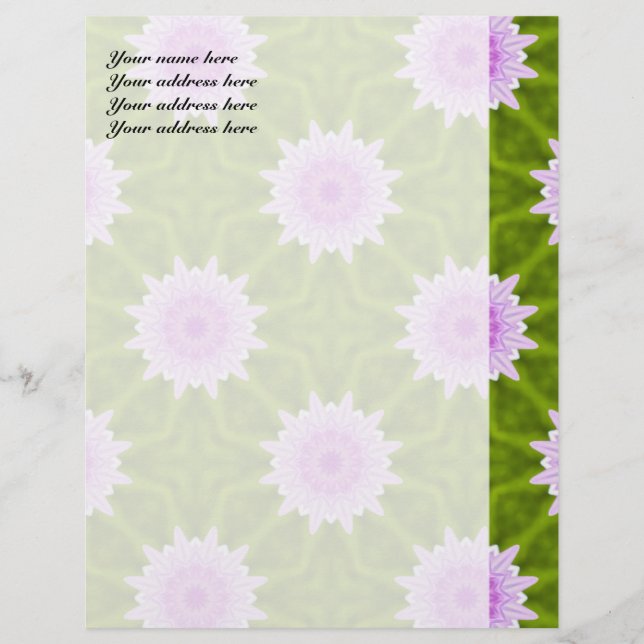 Pink Snowflakes Personalised Letterhead (Front)