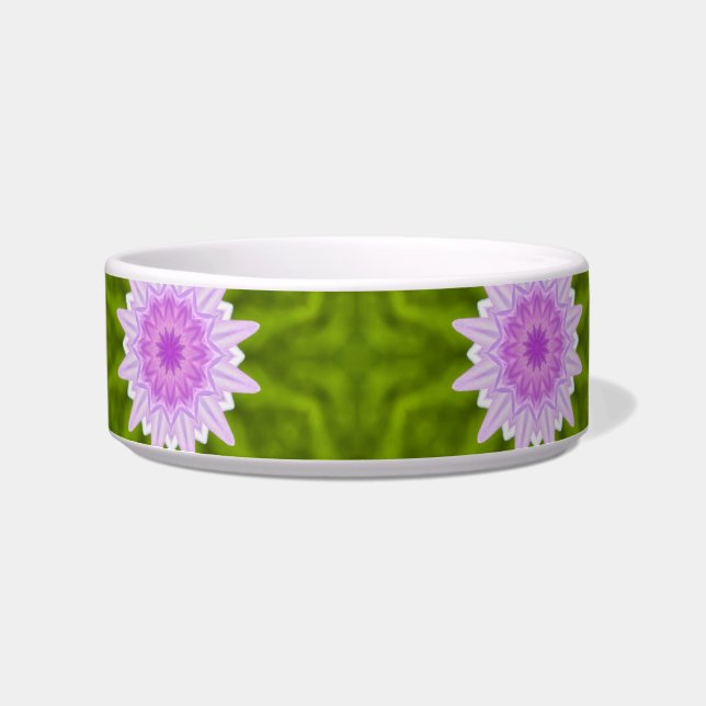 Pink Snowflakes Pet Bowl (Front)