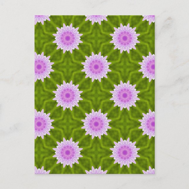 Pink Snowflakes Postcard (Front)