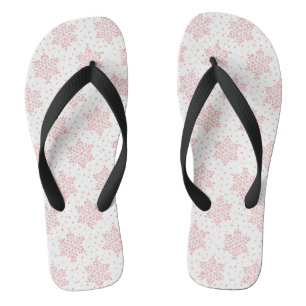 Pink Snowflakes Thongs