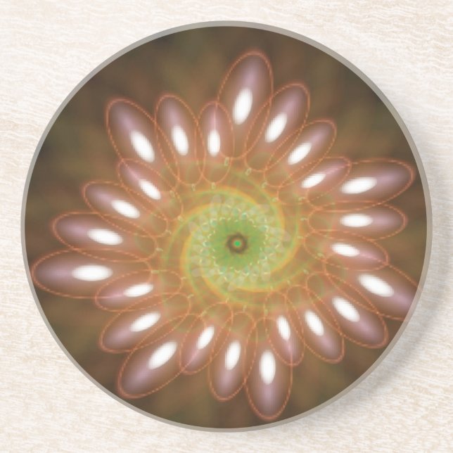 Pink Soap Bubbles in Abstract Coaster (Front)