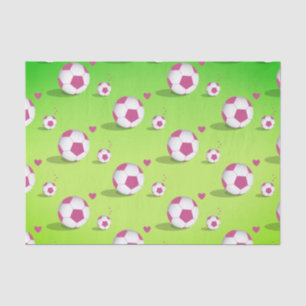 Pink Soccer Baby Shower   Tissue Paper