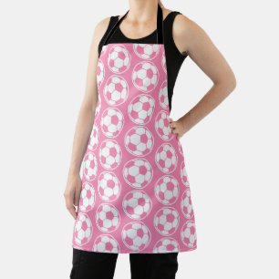 Pink Soccer Ball Screwball Graphics Apron