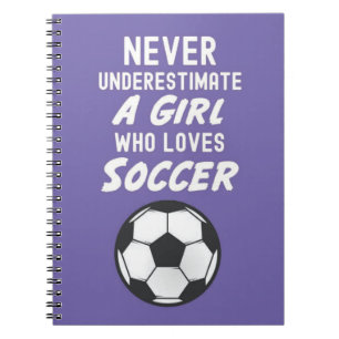 Pink Soccer Gifts Player Team Girl Sports Modern Notebook