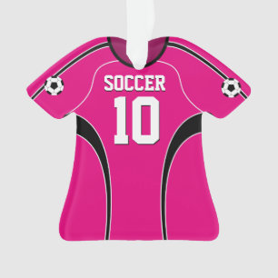 Pink Soccer Jersey Ornament