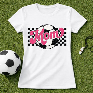 Pink Soccer Mum Retro Graphic T-Shirt