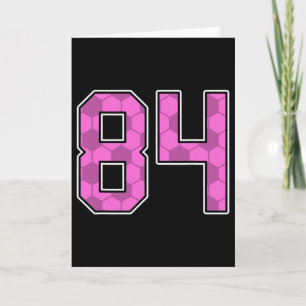 Pink Soccer Pattern Number 84 Jersey Player Unifor Card