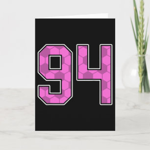 Pink Soccer Pattern Number 94 Jersey Player Unifor Card