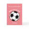 Pink Soccer Sport 14th Birthday Card