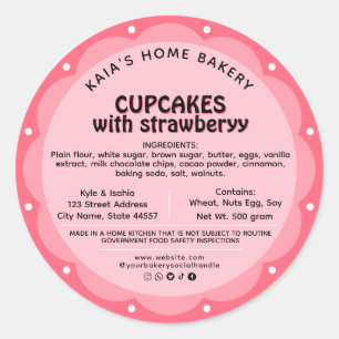 Pink Social handle Cupcake Cottage law Label