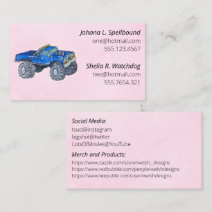 Pink Social introduction calling card-pickup Business Card