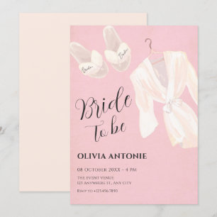 Pink soft bridal shower invitation